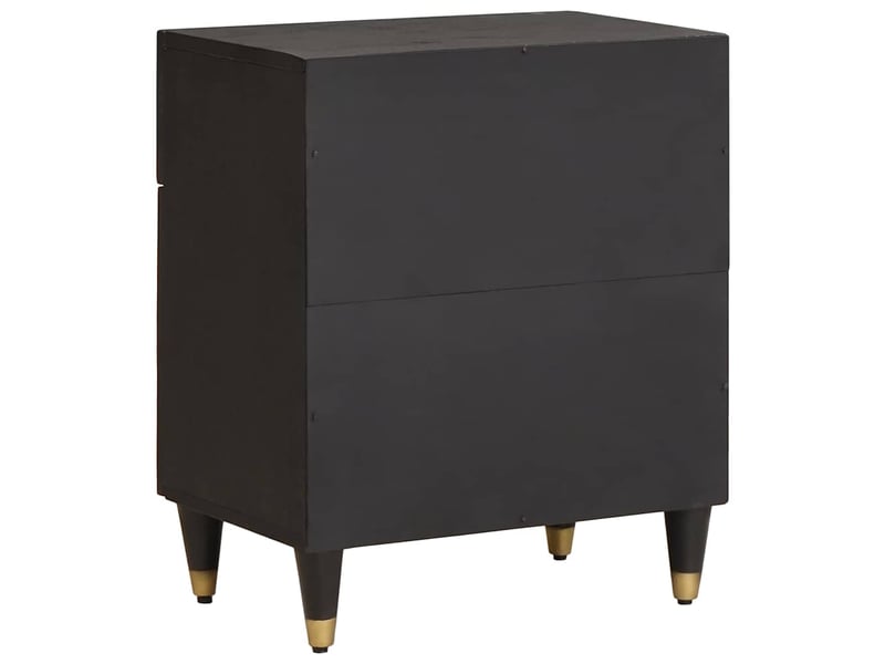  Table de chevet avec porte avec tiroir noir 50 x 33 x 60 cm  - Conforama E