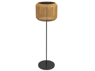 Lampadaire solaire d'extérieur led métal et résine tressée ø34 x 130 cm