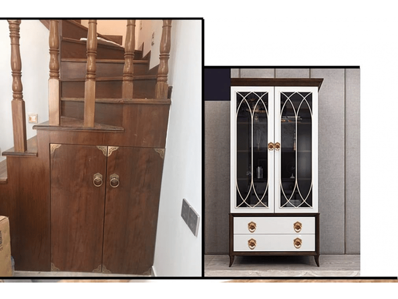  Jeu de 2 anneaux de poignée en laiton ancien, poignée de cuisine, poignée de meuble vintage  - Conforama C