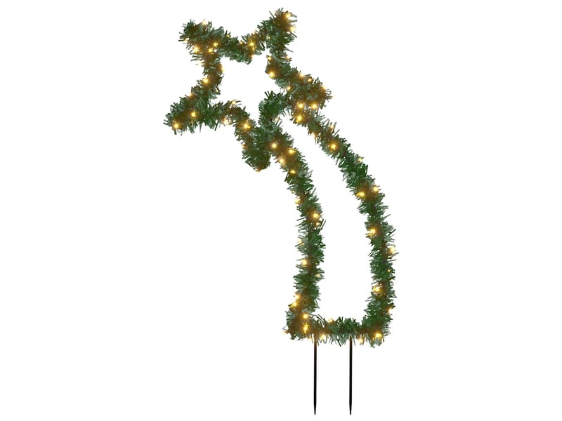  Décoration lumineuse météore de noël avec piquets 80 led 62 cm cf62168  - Conforama A