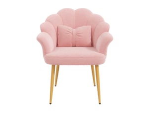 Fauteuil fixe   Tissu bouclette rose vendu Par 4
