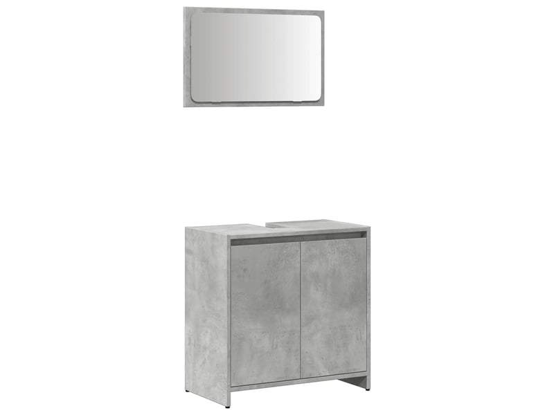 Ensemble de meubles de salle de bain 2 pcs gris béton cf63629  - Conforama A