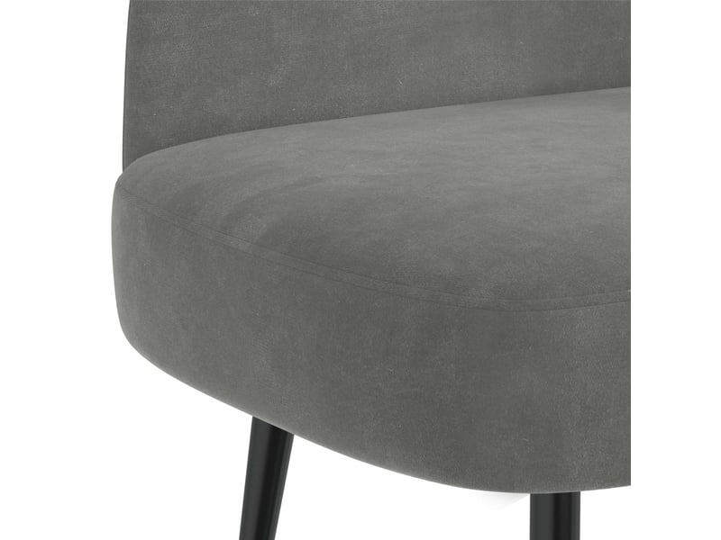  Banc rembourré avec dossier gris foncé 110x60x76 cm velours  - Conforama E