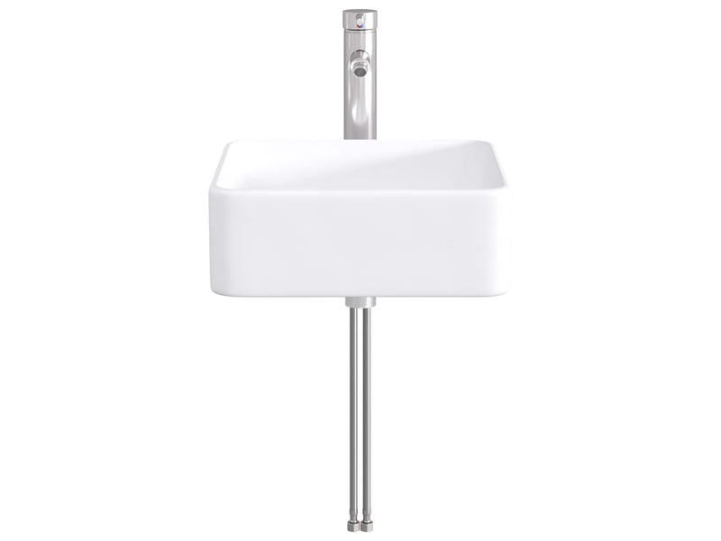  Lavabo de salle de bain avec robinet et évacuation chrome shl6086  - Conforama E