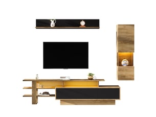 Meuble tv coloris noir 180 cm <strong>HAUSS SPOLE</strong> <strong></strong>