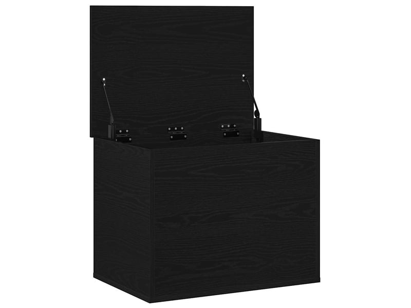  Boîte de rangement, coffre de rangement chêne noir 60x42x46 cm bois d'ingénierie  - Conforama E