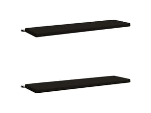 Lot de 2 coussins de banc, coussins d'assise soest 100 % polyester noir cf57296