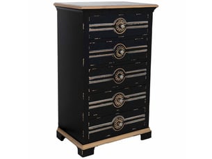 Commode en bois noir 62x40x100,5 cm h