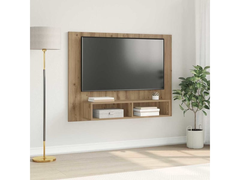  Ensemble meuble tv - banc tv - meuble de rangement 120 x 23,5 x 90 cm chêne artisanal  - Conforama B