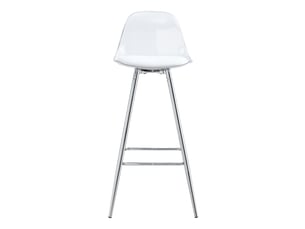Lot de 2 chaises transparentes – dossier translucide et piètement métal argenté – salle à manger