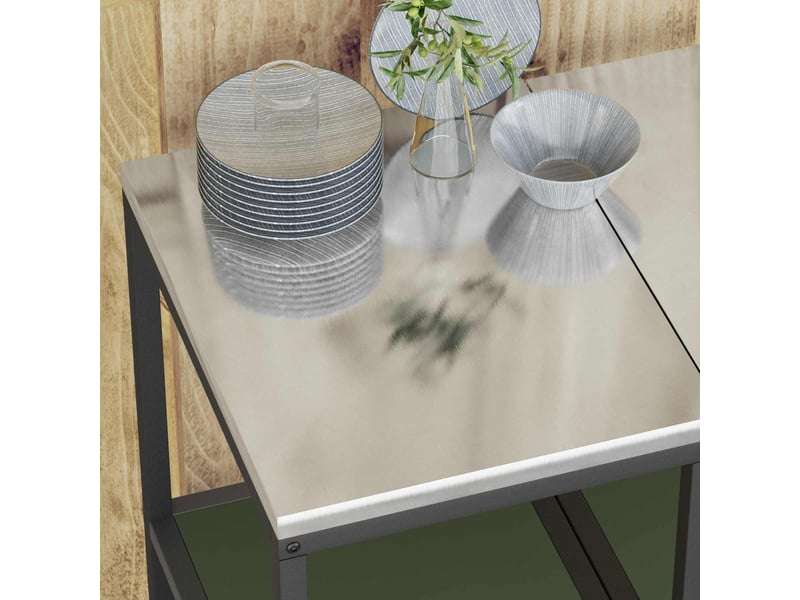  Étagère de cuisine, étagère de rangement hattem vert olive 40x50x92cm acier  - Conforama E