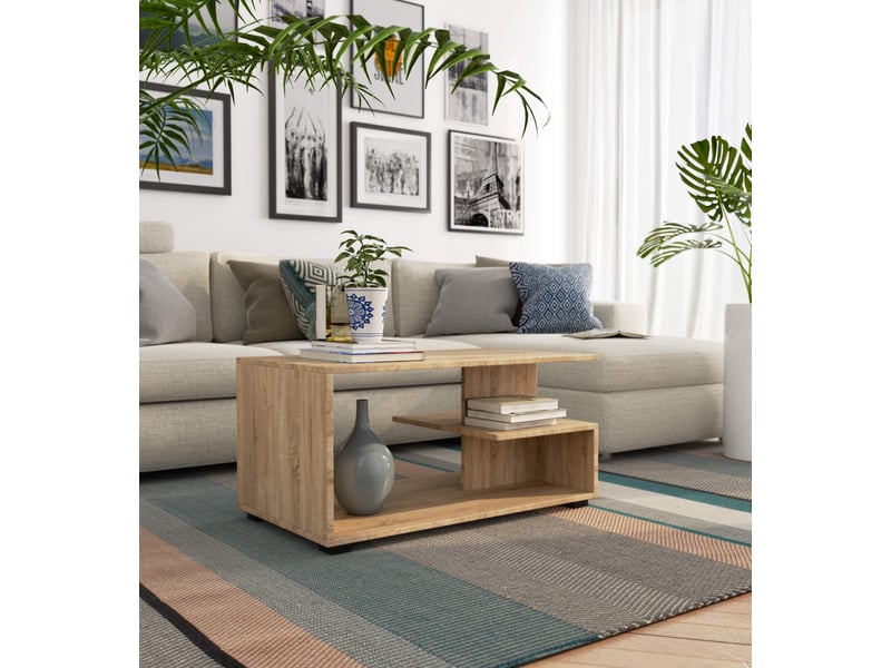  Table basse akord pin chêne sonoma 90 cm 90x51x45 cm PIN - Conforama E
