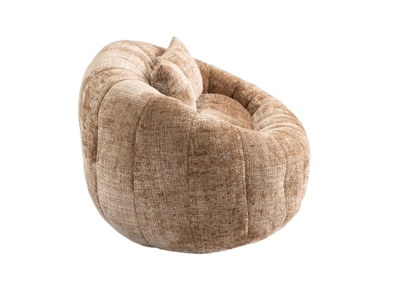 Canapé droit 2 places sans montage 145x95x63 cm, assise profonde, chenille, marron Fay Lum - Conforama E