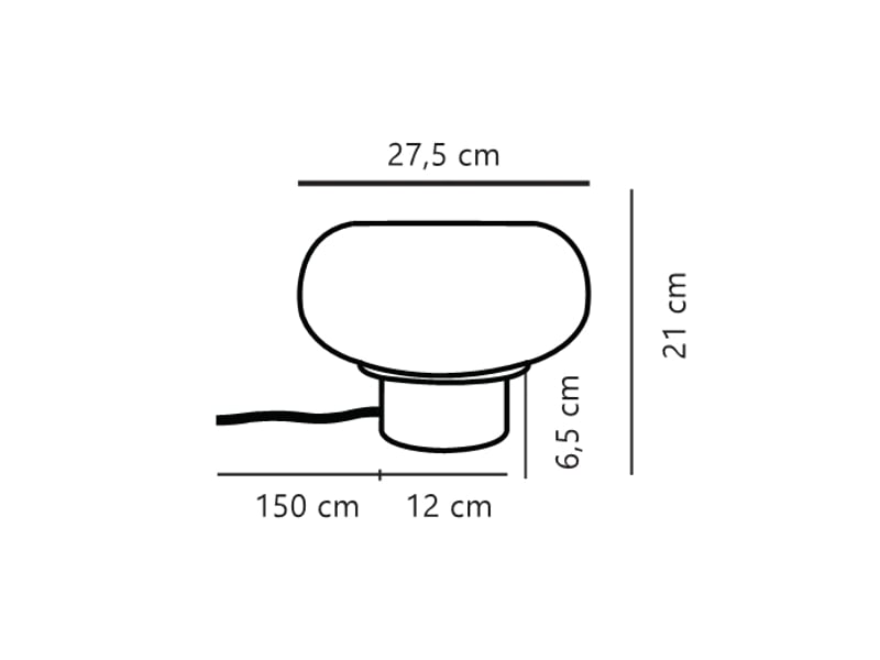  Lampe à poser malti verrerie beige , h. 21 - ip20 - e27 nordlux intérieur 2612825009 - Conforama E