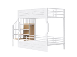 Lit avec rangement 90x200 cm CHICFURN coloris blanc
