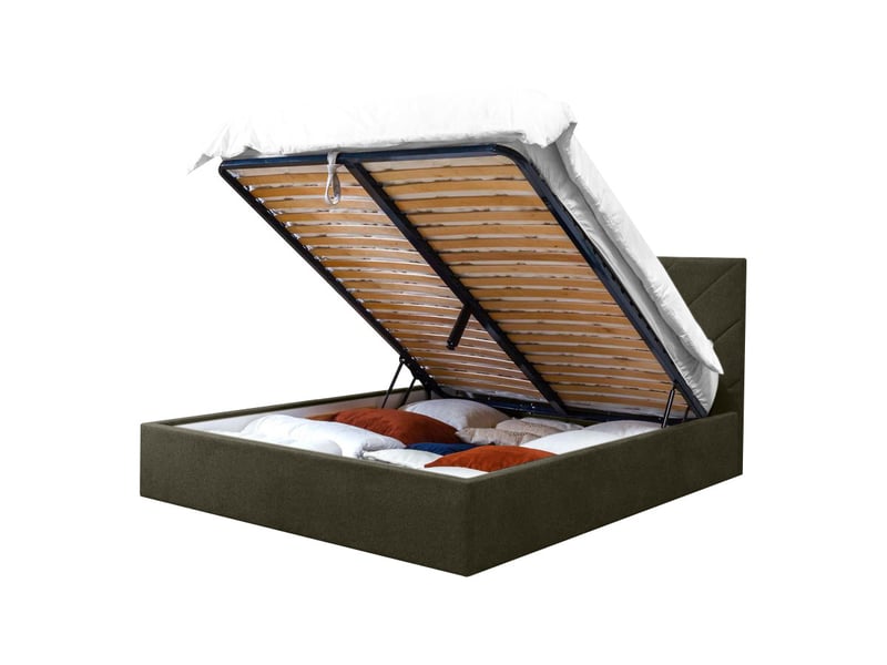  Bobochic lit coffre romane vert 160x200 ROMANE - Conforama C