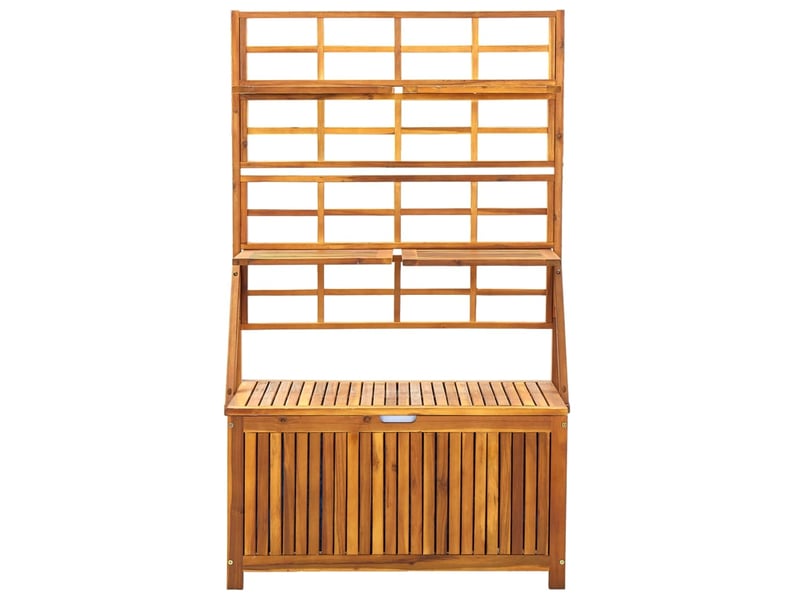  Boîte de rangement avec treillis 99 x 55 x 160cm bois acacia solide 02_0012996  - Conforama C