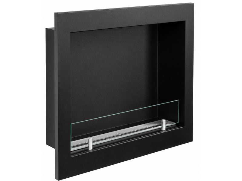  Furore 60 - cheminée encastrable au bioéthanol 60x55x15 cm avec brûleur en acier de 1,5 litre  - Conforama E
