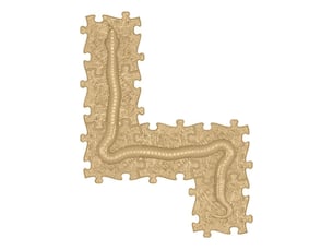 Tapis sensoriel muffik parcours serpent - 6 pièces, beige
