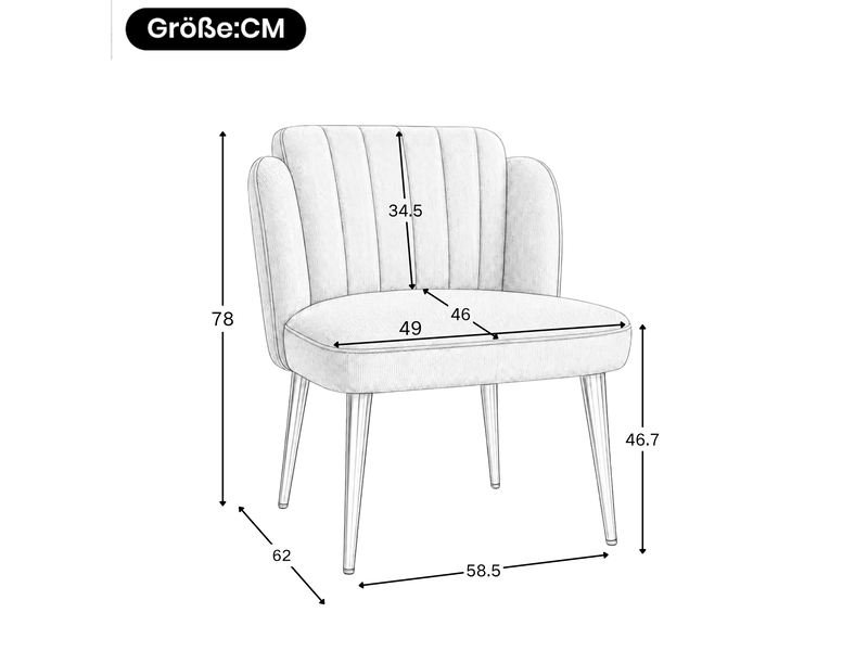 Lot de 4 chaises de salle à manger 58,5x62x78 cm rembourrées blanc - Conforama C