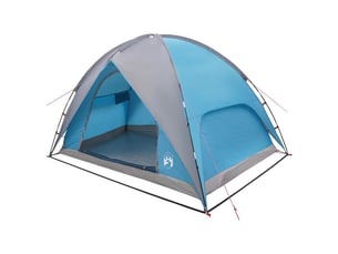 Tente de camping avec un abri imperméable 4 personne bleu shl70855