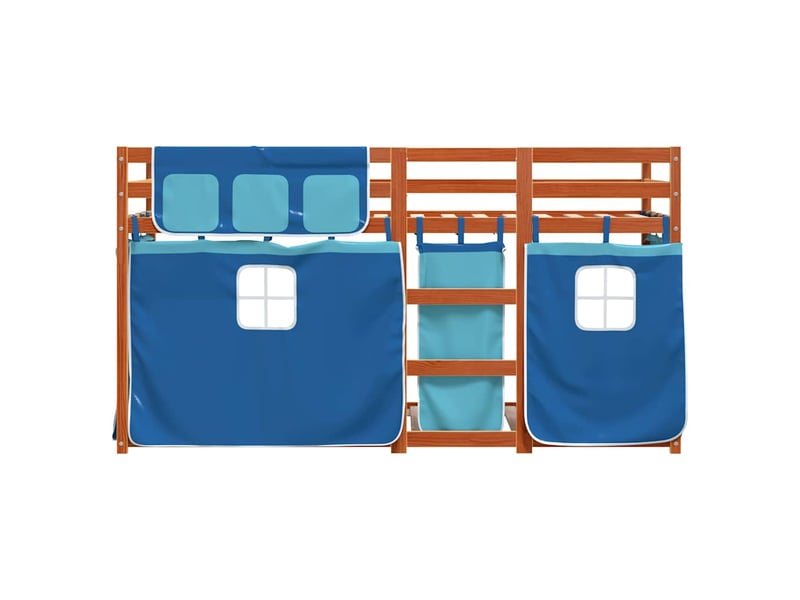  Lit simple- lit adulte -  lit superposé sans matelas bleu 80x200 cm bois de pin massif  - Conforama D