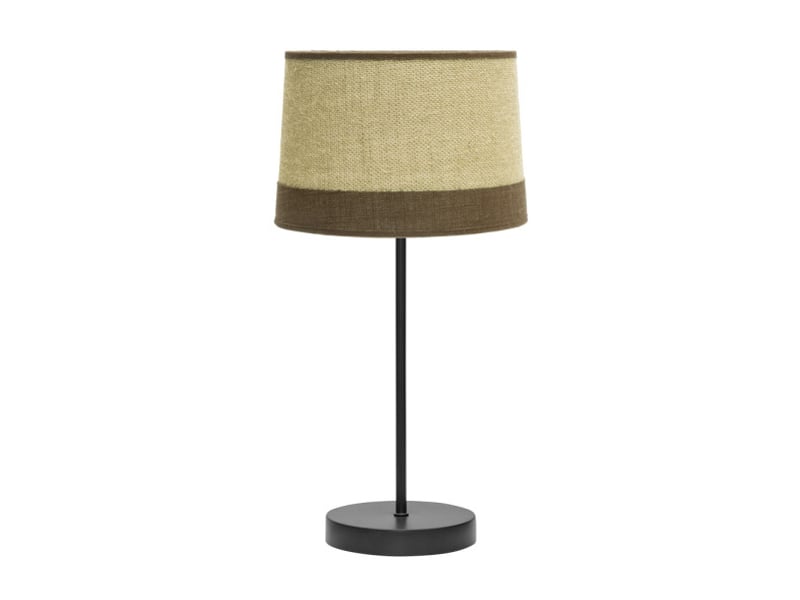  Lampe à poser fabrilamp tietar e14 coloris jutemarron 44 x 22 x 22 cm 186671002 - Conforama A