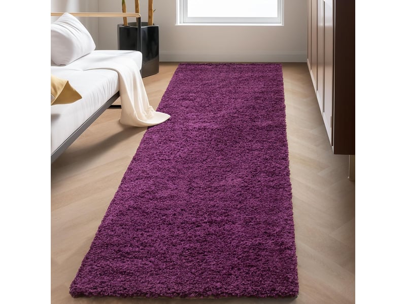 Shaggy - tapis uni à poils longs - violet 160 x 230 cm LIFE1602301500LILA - Conforama C