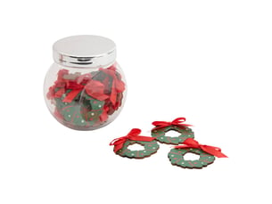 Lot de 15 accessoires de bocal couronne en bois