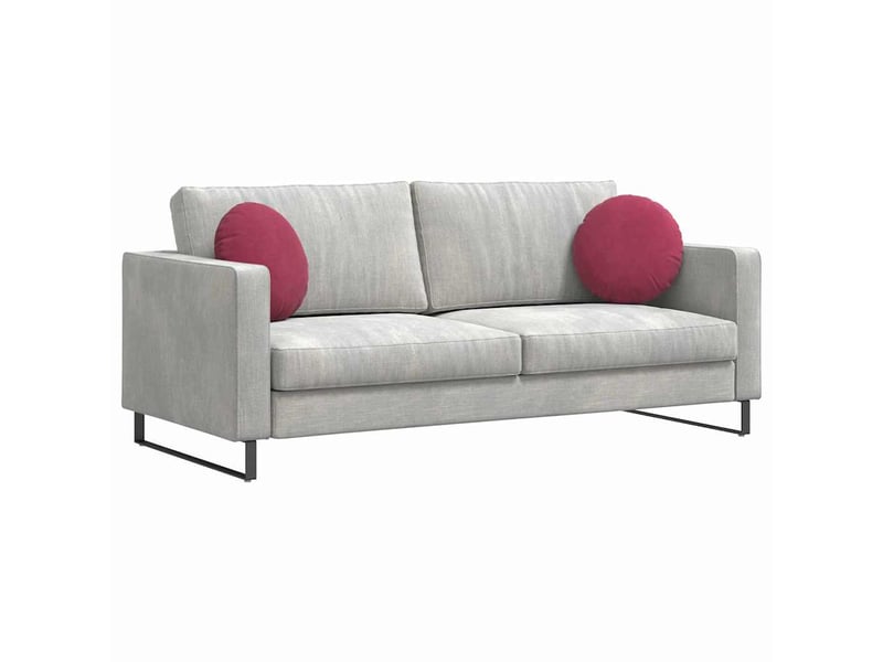  Lot de 2 coussins de siège, coussins décoratifs bordeaux ø 40 x 13 cm velours cf59927  - Conforama C
