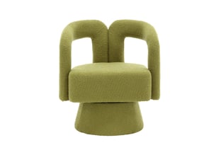 Fauteuil fixe pivotant <strong>HAUSS SPOLE</strong> <strong></strong> Tissu bouclette vert vendu A l'unité