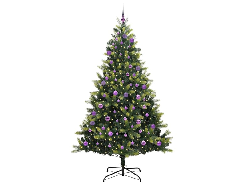  Sapin de noël, arbre de noël artificiel en silicone flexible 300 leds vert shl8388  - Conforama C
