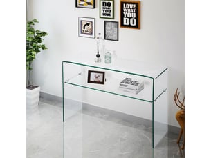 Console   coloris transparent <strong>MEUBLETMOI</strong> <strong>65287022</strong> - longueur 125 cm - 125 cm