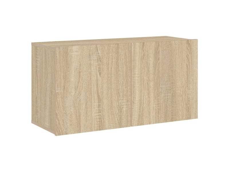  Unités murales tv 4 pcs chêne sonoma bois d'ingénierie shl73043  - Conforama E