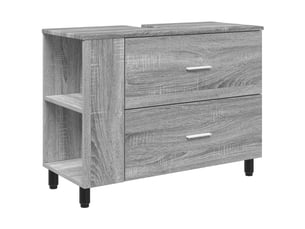 Unité de vanité de salle de bain, meuble de rangement sonoma gris 80x35x60 cm