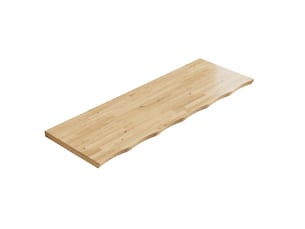 Étagère en bois massif, 140 cm, couleur naturelle, pour une utilisation individuelle ou en combinaison avec des meubles.