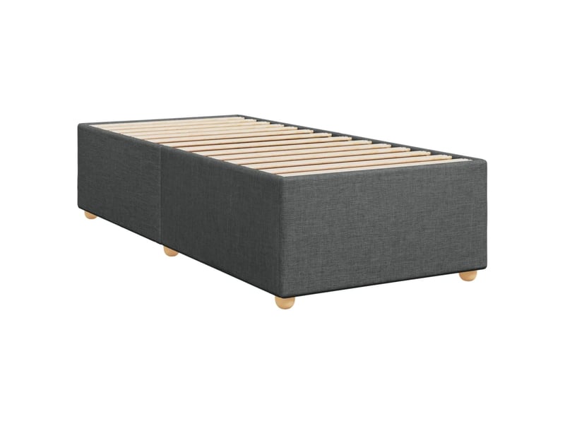  Lit simple- lit adulte -  cadre de lit sans matelas gris foncé 100x200 cm tissu  - Conforama B