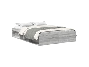 Lit 2 places 150x200 cm coloris gris