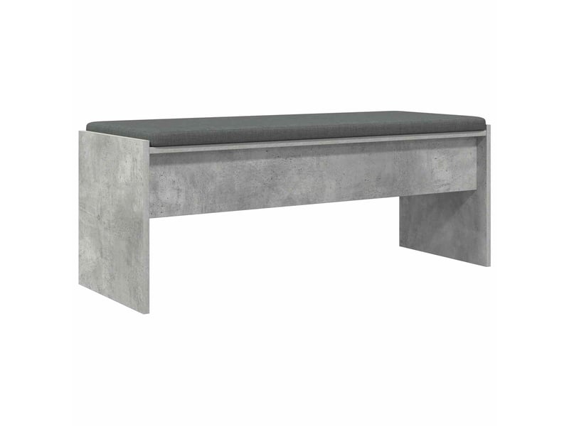  Banc d'entrée, banc interieur avec coussin gris béton 103x38x40 cm  - Conforama A