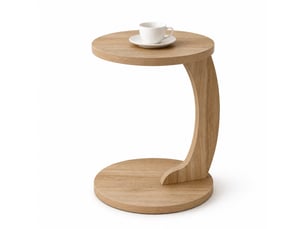 Table basse rond(e) coloris bois clair   - 38 cmx38 cm