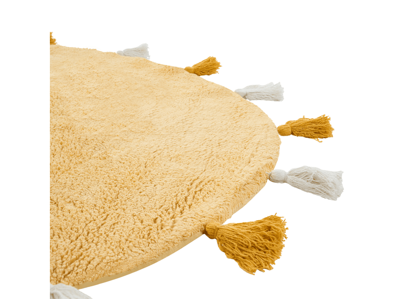 Tapis enfant kodinhi jaune ø 120 cm coton - Conforama D