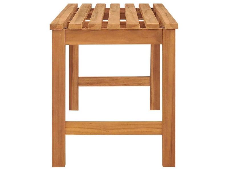  Banc de jardin 114 x 40 x 45 cm en bois de teck massif avec finition à base d'eau  - Conforama E