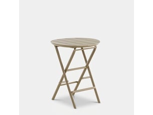 Petite table ronde pliante pour extérieur et intérieur 60 cm cervinia - gris tourterelle
