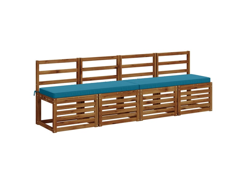 Lot de 2 coussins de banc, coussins d'assise vught 100 % polyester bleu clair cf57845 - Conforama C