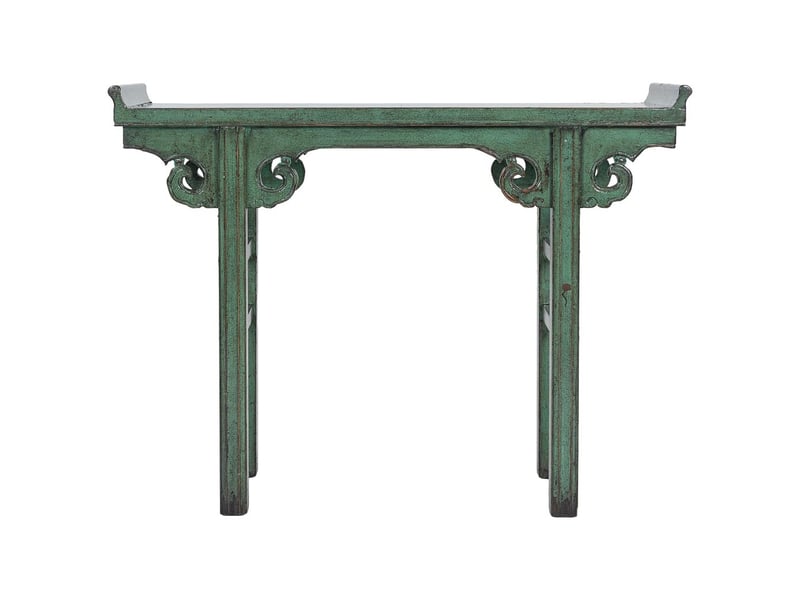  Console d'entrée verte en bois 127x33x95 cm h  - Conforama B