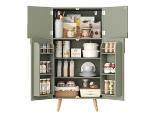 Armoire 4 porte(s) battante     coloris vert largeur 35 cm