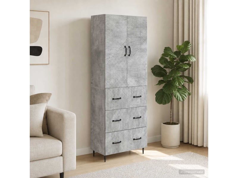  Ensemble de meubles 2 pcs, rangement de salon 66 x 34,5 x 90 cm bois d'ingénierie shl7860  - Conforama B