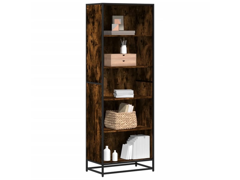  Bibliothèque, étagère de rangement chêne fumé 60x35x170,5 cm bois d'ingénierie  - Conforama B