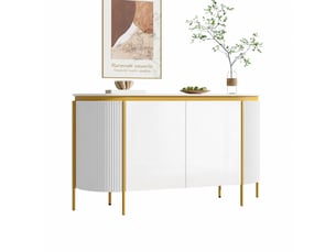 Buffet 4 porte(s)  0 tiroir(s)   - 140 cm coloris blanc 