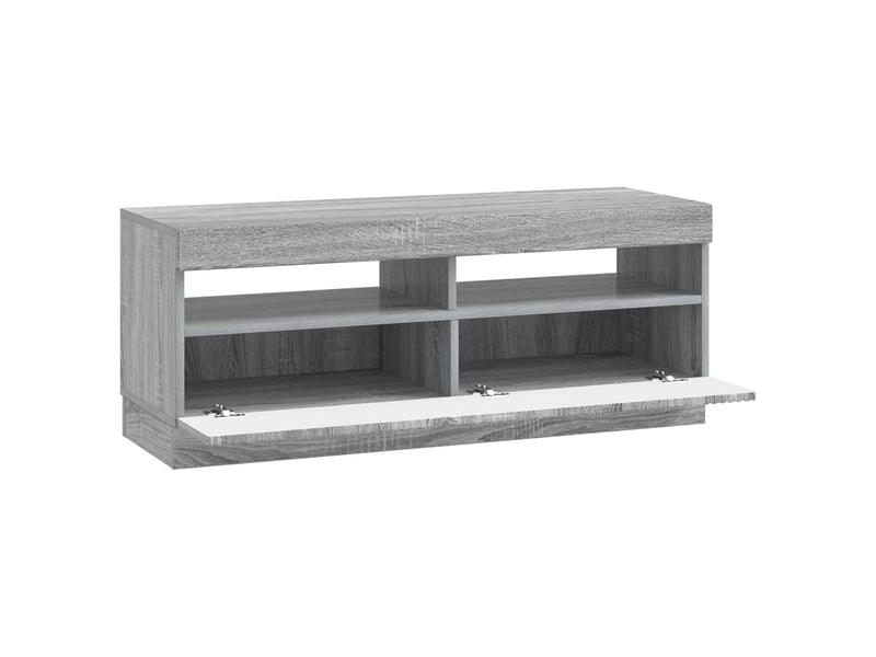 Meuble tv - banc tv - meuble de rangement led sonoma gris bois d'ingénierie - Conforama E